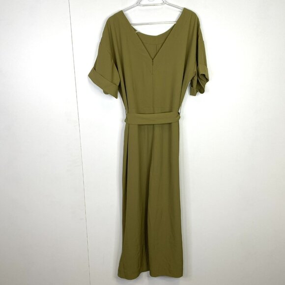 Everlane Jumpsuit Womens Size 12 Japanese GoWeave Short-Sleeve Wide Leg NEW NWT - Picture 8 of 8